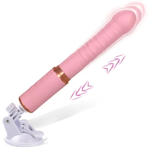 Vibrador tipo consolador realista con doble motor